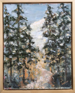 Wendy Wilson, Winter on the Bonds, oil painting, 11" x 14"